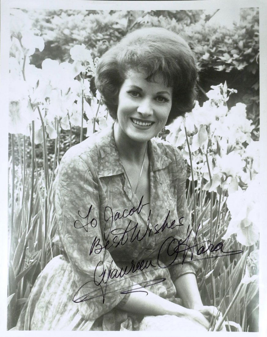 Irish Actress MAUREEN O'HARA - Photo Signed: Maureen O’Hara (1920- ) Irish actress. O’Hara has been noted for playing fiercely passionate heroines with a highly sensible attitude. She often worked with director John Ford and longtime friend