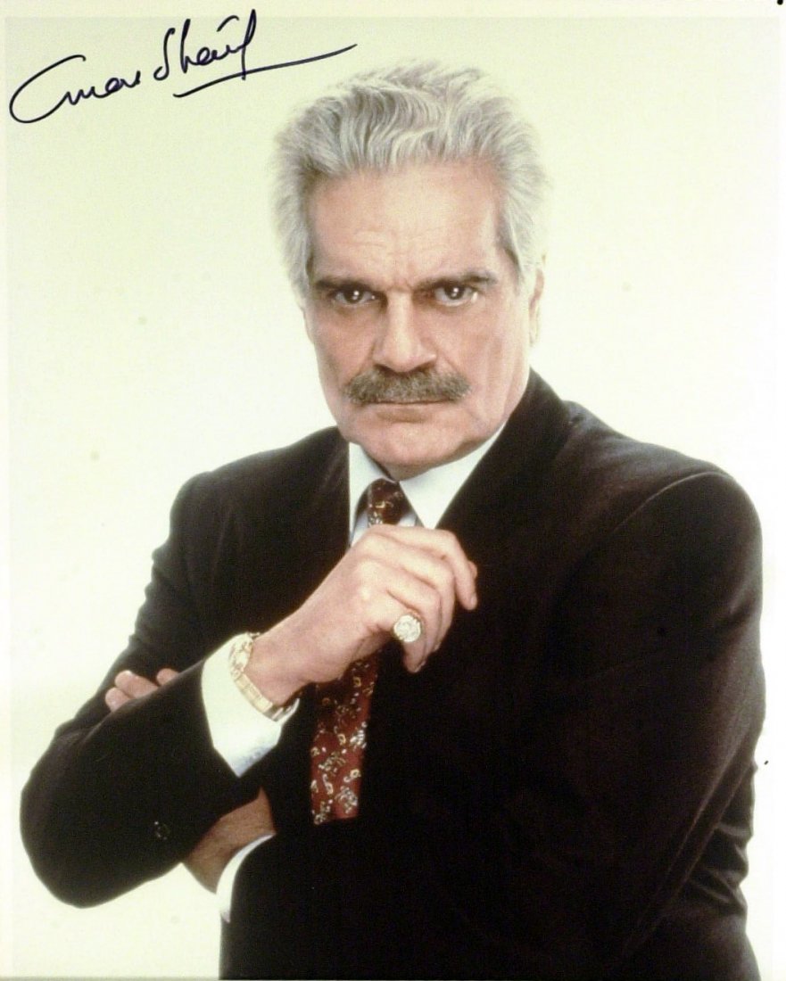 Egyptian Actor OMAR SHARIF - Photo Signed: Omar Sharif (1932- ) Egyptian actor. Sharif has starred in Hollywood films, including Lawrence of Arabia (1962), Doctor Zhivago (1965) and Funny Girl (1968). He has been nominated for an Academy Award