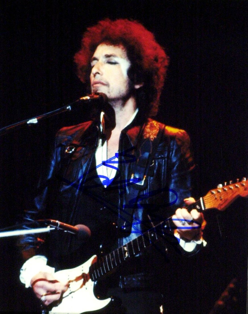 Singer, Song-Writer BOB DYLAN - Photo Signed: Bob Dylan (1941- ) Musician, singer, songwriter. Dylan has been an influential figure in popular music and culture for more than five decades. Much of his most celebrated work dates from the 1960s, wh