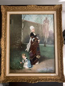 Large English Porcelain Rectangular Plaque, Derby