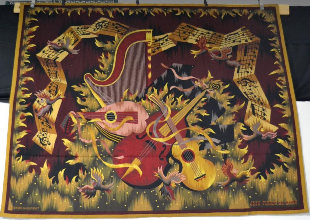 Aubusson Tapestry signed Jean Picart Le Doux: Aubusson Tapestry signed Jean Picart Le Doux 66 1/4 in