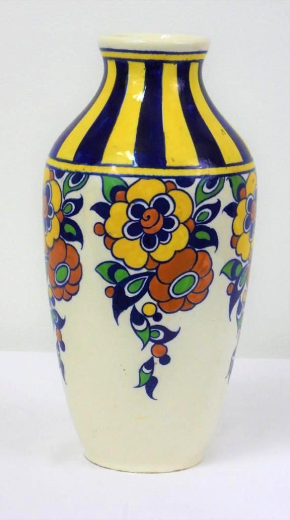 Charles Catteau - Boch La Louviere - Earthenware vase: Charles Catteau - Boch La Louviere - Earthenware vase 1930 Art Deco Belgium - Earthenware Ceramic vase period Art Deco 1920-30, manufacture Boch La Louviere, monograms CT (Charles Catteau 1880-1966),
