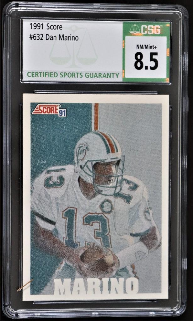 1991 SCORE , Dan MARINO, Certified CSG  8.5 Graded (1 of 2)