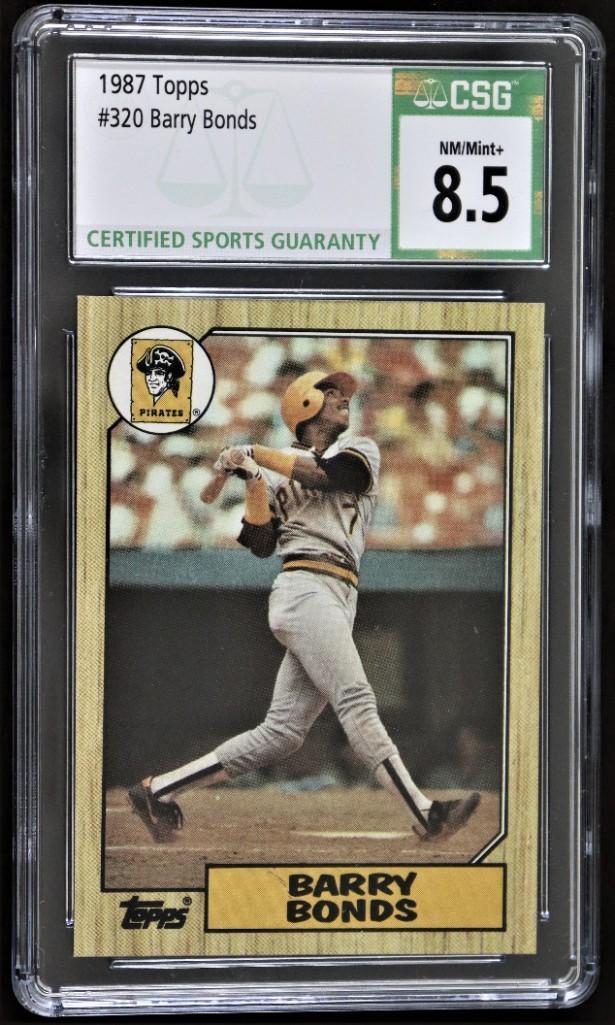 1987  TOPPS , Barry BONDS , Certified CSG 8.5 Graded (1 of 2)