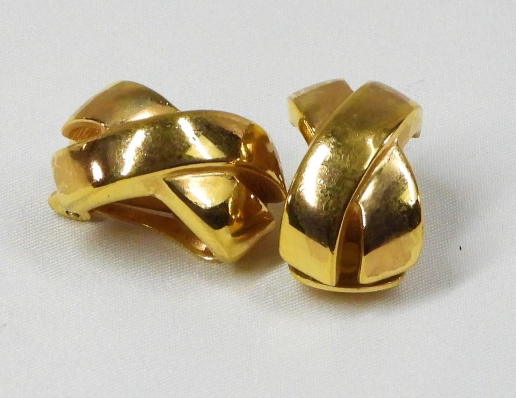 CHRISTIAN DIOR Earrings Vintage 1980s Clip On (1 of 10)