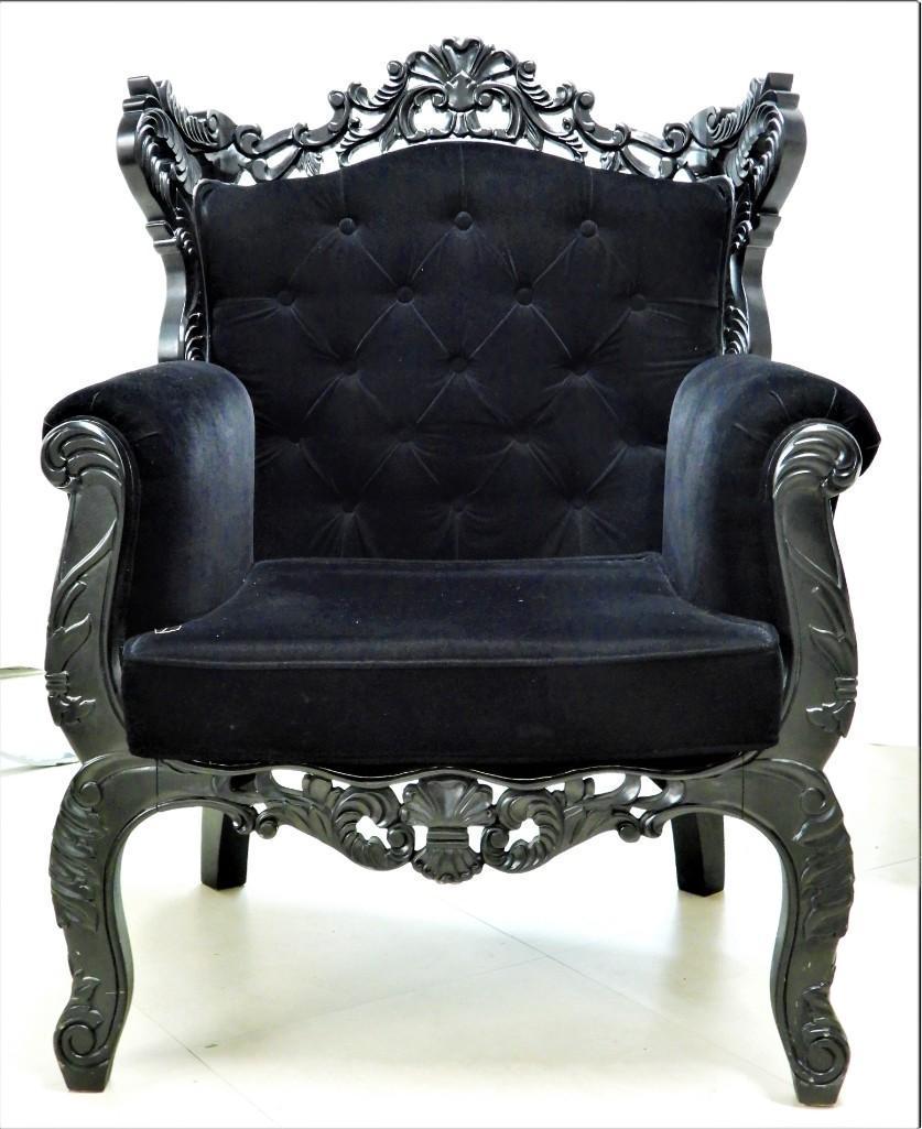 Modern black baroque rococo chair (1 of 4)