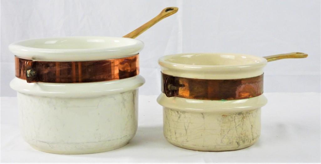 Two Ceramic Pot With Copper Band And Brass Handle (1 of 10)