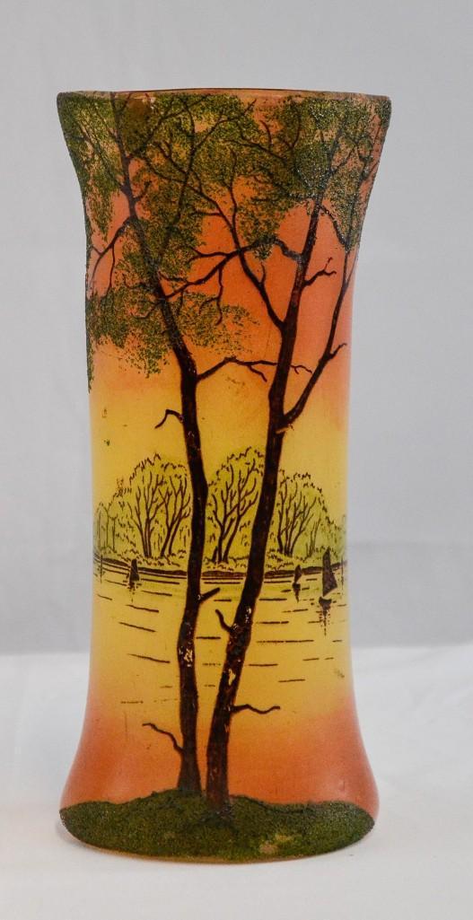 Legras -Scenic vase with enamelled decoration (1 of 9)