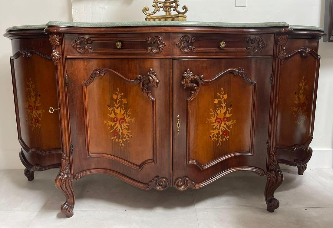 An Italian inlaid walnut dining buffet (1 of 6)