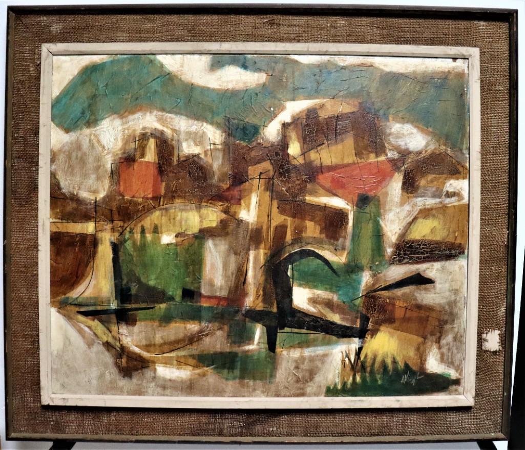 Oil on Wood, Antonio Vidal Fernandez (1928-2013) Cuban (1 of 6)