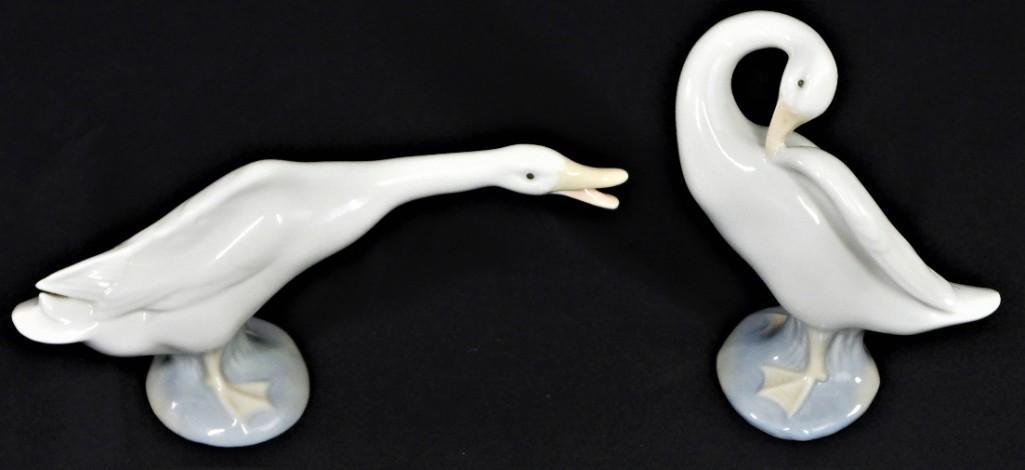 Two Lladro White Goose Figurines (1 of 8)