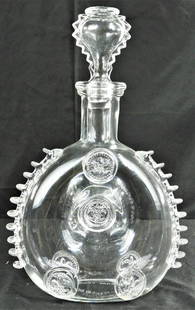 Remy Martin Louis XIII Cognac Baccarat Crystal Decanter: Remy Martin Louis XIII Cognac Baccarat Crystal Decanter. Crystal decanter made by Baccarat exclusively for Remy Martin in the style of a Louis XIII bottle. DIMENSIONS: Height: 11 inch / 28 cm 