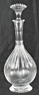 BACCARAT MASSENA CRYSTAL DECANTER: BACCARAT MASSENA WHIDKEY CRYSTAL DECANTER DIMENSIONS : Height: 13 inch / 33 cm Top Diameter: 2 inch / 5 cm Base Diameter: 3.60 inch / 9 cm