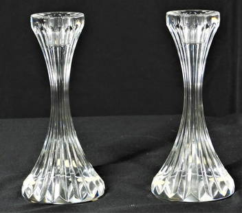 Baccarat Messena Crystal Candlesticks: Baccarat Messena Crystal Candlesticks DIMENSIONS : Height 6 inch / 15,5 cm Base Diameter: 2.75 inch / 7 cm