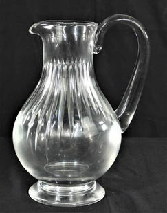 Baccarat Massena Pitcher: Baccarat Massena Pitcher Deep orgue bevel cuts are etched directly into the Clear crystal, irradiating along the ample rounded globe towards the base. Their intricacy, in turn, put the smoothness