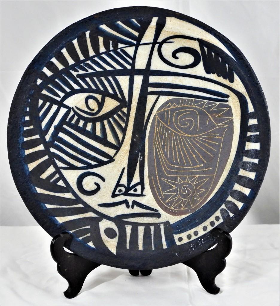 Otero Regal Cubist Woman Picasso Inspired Decorative Plate Pottery (1 of 3)