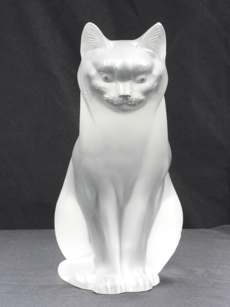 LALIQUE CRYSTAL CAT (1 of 10)
