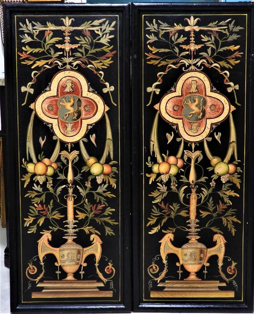 Large Venetian Renaissance Style Revival Wood Panels. - a Pair (1 of 10)