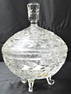 Vintage Lead Crystal Pinwheel Footed Candy Dish.