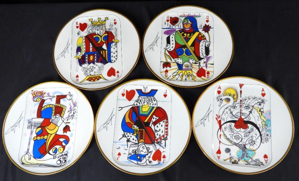 Salvador Dali, Carte a Jouer Five Plates 1967 from France (1 of 7)
