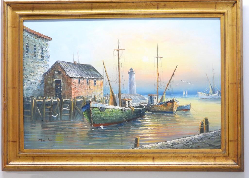 Max Savy Signed Oil on canvas (1 of 3)