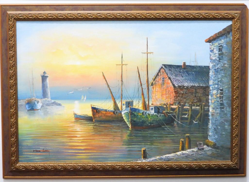 Max Savy Signed Oil on canvas (1 of 3)