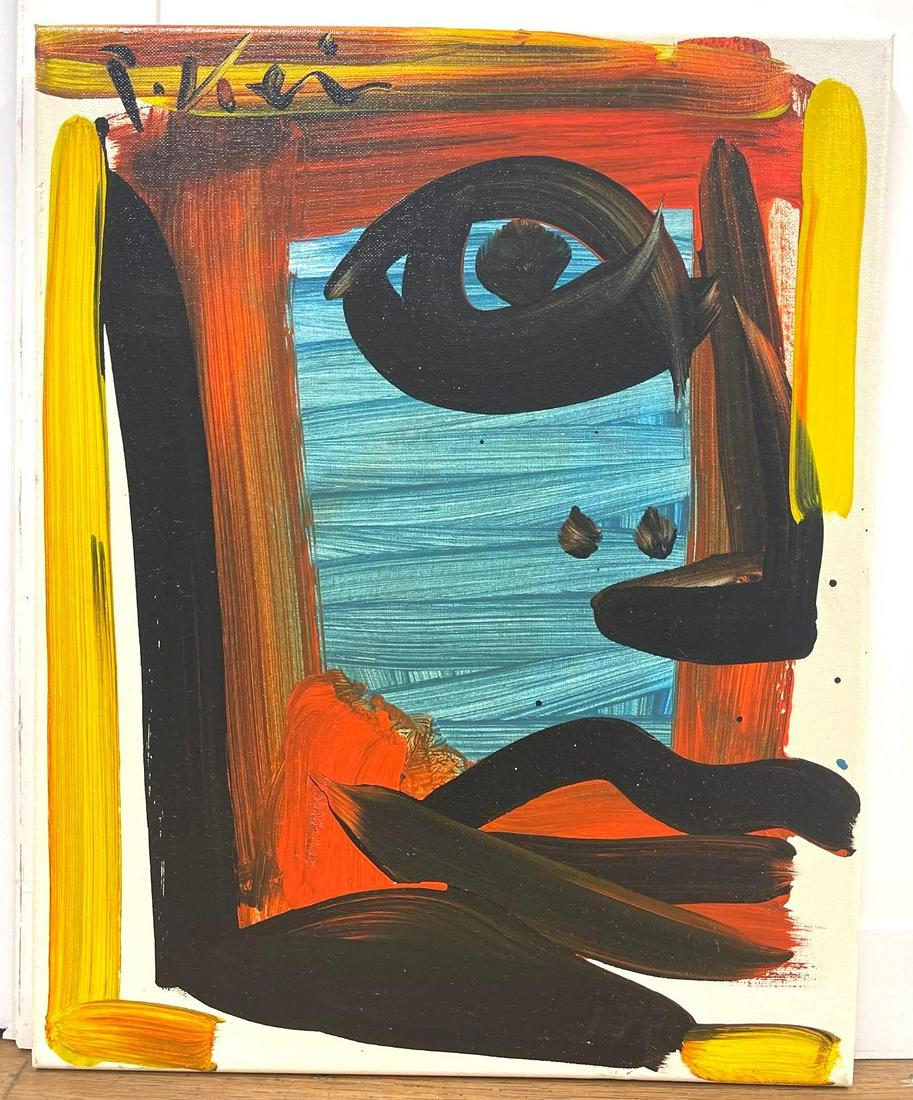 PETER KEIL (b. 1942, Germany) Oil on Canvas Abstract Composition (1 of 4)