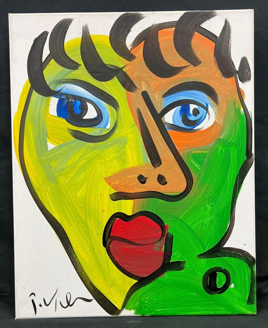 PETER KEIL (b. 1942, Germany) Oil on Canvas Abstract Composition. (1 of 5)