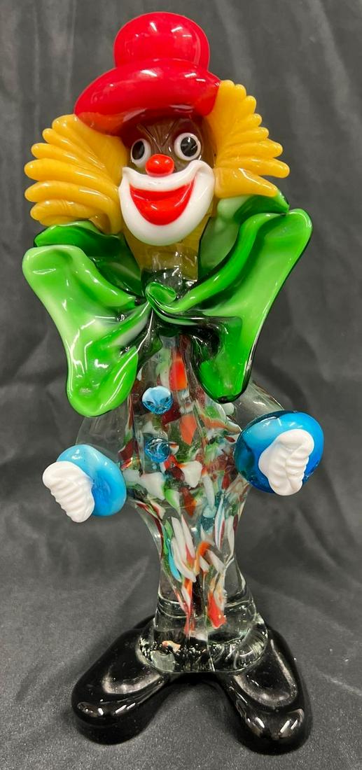 Vintage Glass clown in the Murano style: Vintage Glass clown in the Murano style DIMENSIONS: Height: 9 inch / 23 cm