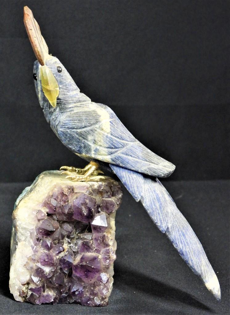 Brazilian Hand-Carved Gemstone Parrot (1 of 9)