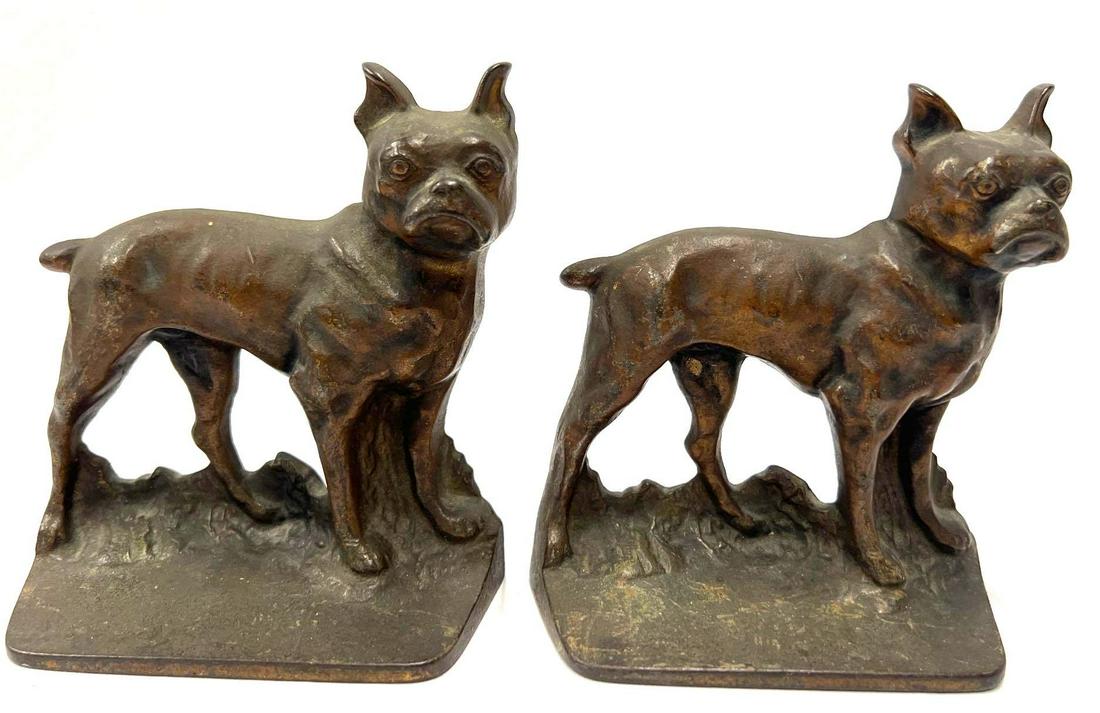 Dog Brass Cast Iron Stops Bookends (1 of 6)