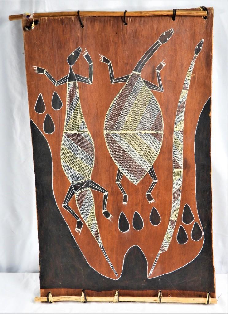 Wallaby Bark Painting (1 of 4)