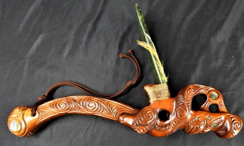 Maori Hand Carved Toki Poutangata (1 of 10)