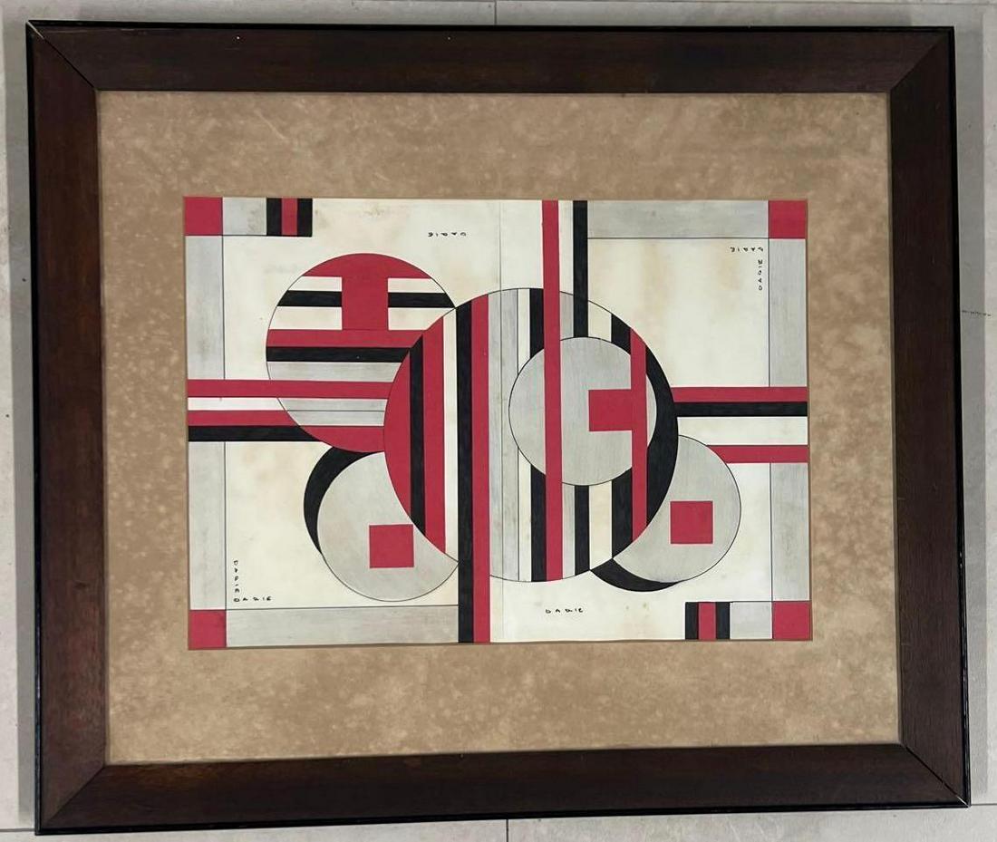 SANDU DARIE (1908-1991)  Untitled collage and ink on paper (1 of 6)