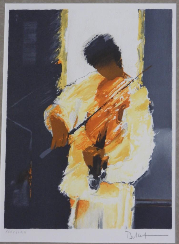 BELLET, Violinist - Framed Serigraph signed and numbered XXXV / LXIV (1 of 6)