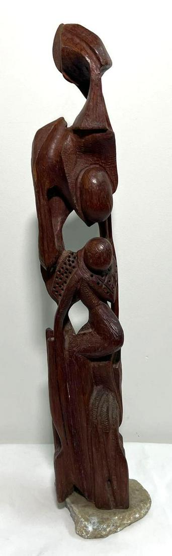 wood sculpture signed Augustin Cardenas (Cuban, 1927-2001) Untitled, (1 of 7)
