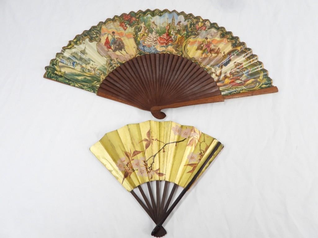 Group of two vintage various Hand Fans (1 of 6)