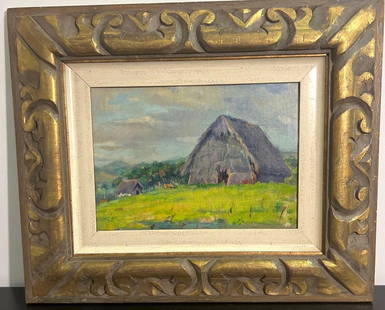 Framed Oil on Canvas Board unsigned attribute to Felix Ramos Cuban: Framed Oil on Canvas Board unsigned attribute to Felix Ramos Cuban, Felix Ramos (Cuban, 1919 - 1993) DIMENSIONS with frame : Height 20.25 inch / 51,5 cm Length 24.40 inch / 62 cm DIMENS