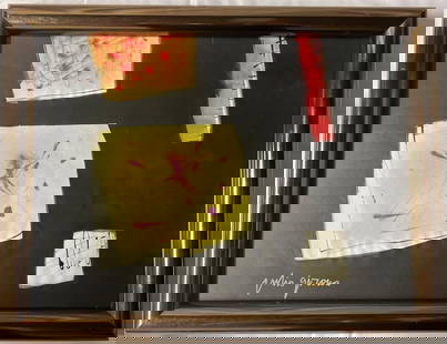 Framed Mixed Media on paper signed Julio Girona (1914-2002) CUBAN ,Untitled: Framed Mixed Media on paper signed Julio Girona (1914-2002) CUBAN ,Untitled Julio Girona (Manzanillo, Cuba, 1914–Havana, Cuba, 2002 was a sculptor , painter , cartoonist, and writer in his home