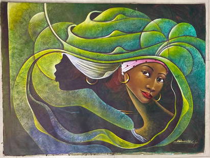 Addmaster Camille Marius, Haitian Artist oil on canvas, signed lower right.: Addmaster Camille Marius, Haitian Artist oil on canvas, signed lower right. dated 06 DIMENSIONS with out frame: Height 30 inch / 76 cm Length 40 inch / 102 cm
