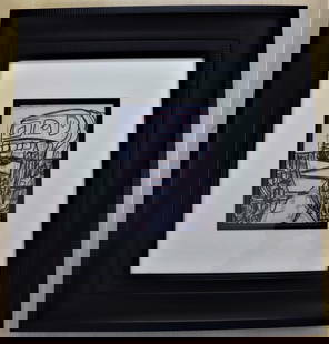 Cundo Bermudez (1914-2008) Cuban Artist, Drawing on paper: Cundo Bermudez (1914-2008) Cuban Artist, Drawing on paper Dimension with frame : 23 inch X 21 inch / 59 cm X 53,5 cm Dimension without frame : 6.5 inch X 9 inch / 16,5 cm X 23 cm