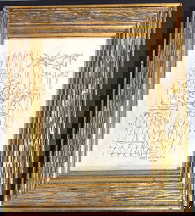Framed Drawing on paper, signed and dated Portocarrero 1948: Framed Drawing on paper, signed and dated 1948, René Portocarrero (born Havana, 24 February 1912; died Havana, 7 April 1985) was a Cuban artist recognized internationally for his achievements. DIM