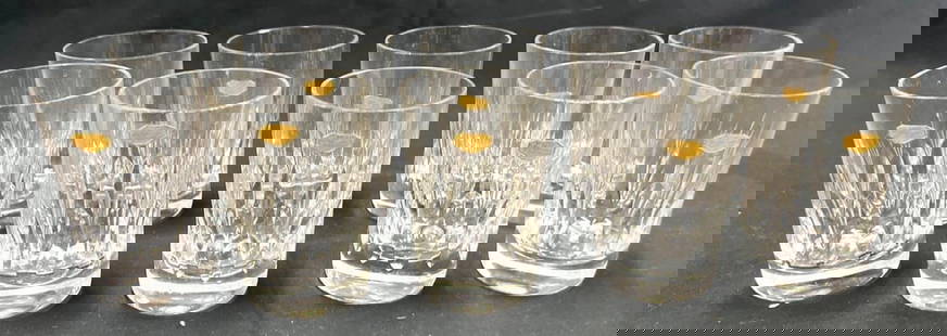 10 Vintage Crystal WHISKEY GLASSES from Germany.: 10 Vintage Crystal WHISKEY GLASSES from Germany. DIMENSIONS : Height: 3.25 inch / 8,4 cm Top Diameter : 2.40 inch / 5,5 cm