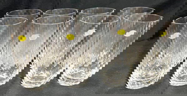 8 Vintage Crystal Water GLASSES from Germany.: 8 Vintage Crystal Water GLASSES from Germany. DIMENSIONS : Height: 5.50 inch / 14 cm Top Diameter : 2.90 inch / 7,5 cm