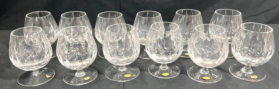 12 Vintage Crystal Cognac GLASSES from Germany.: 12 Vintage Crystal Cognac GLASSES from Germany. DIMENSIONS : Height: 3.80 inch / 9,6 cm Top Diameter : 2 inch / 5 cm