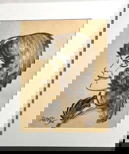 Unframed Ink on Paper signed DUARTE and dated lower left: Unframed Ink on Paper signed DUARTE and dated lower left DIMENSIONS: Height 13.60 inch / 34,6 cm Length 10.60 inch / 27 cm