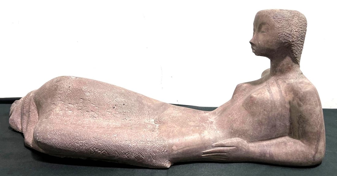 Sculpture of Nude Woman signed Chuck Dodson: Chuck Dodson, American (1908-1993). Original sculpture of nude woman by Florida artist Chuck Dodson who was a resident artist at the renowned Grove House Studios in Coconut Grove, Florida. Dodson'