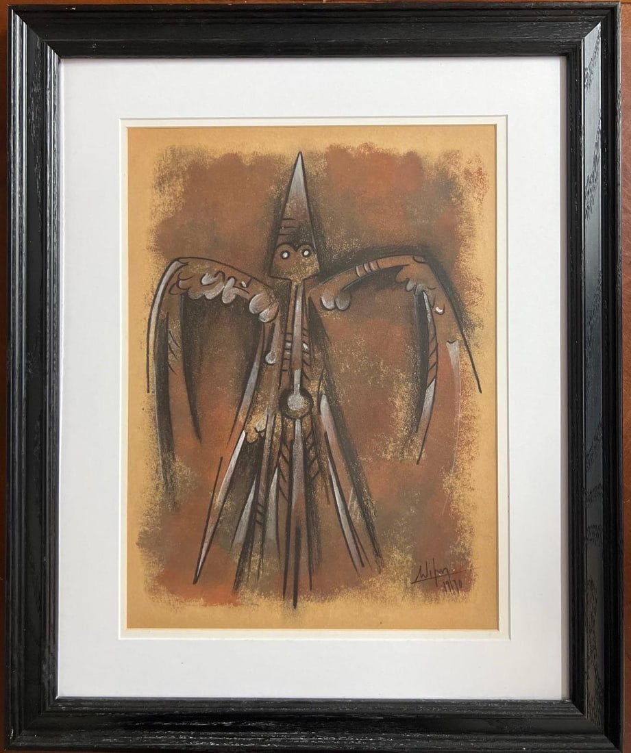 Wilfredo Lam (Cuban, 1902-1982) mixed media on paper, (1 of 5)