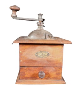 Antique French Peugeot Freres Wooden Pepper Peppercorn Mill