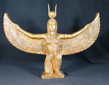 Egyptian large winged ISIS goddess statue